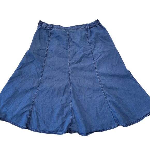 Southern Lady Denim A Line Skirt 20W Yellowstone Western Vintage - Picture 4 of 6